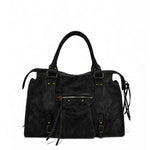 Sac à main en cuir brossé SANDSTORM Noir