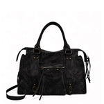 Sac à main en cuir brossé SANDSTORM Noir