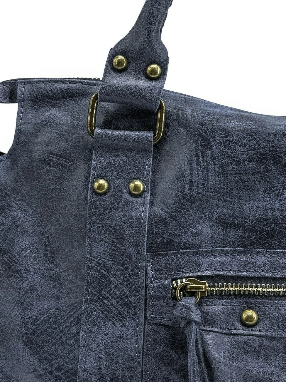 SANDSTORM brushed leather handbag, Navy blue