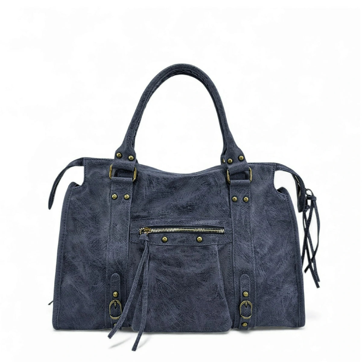 SANDSTORM brushed leather handbag, Navy blue