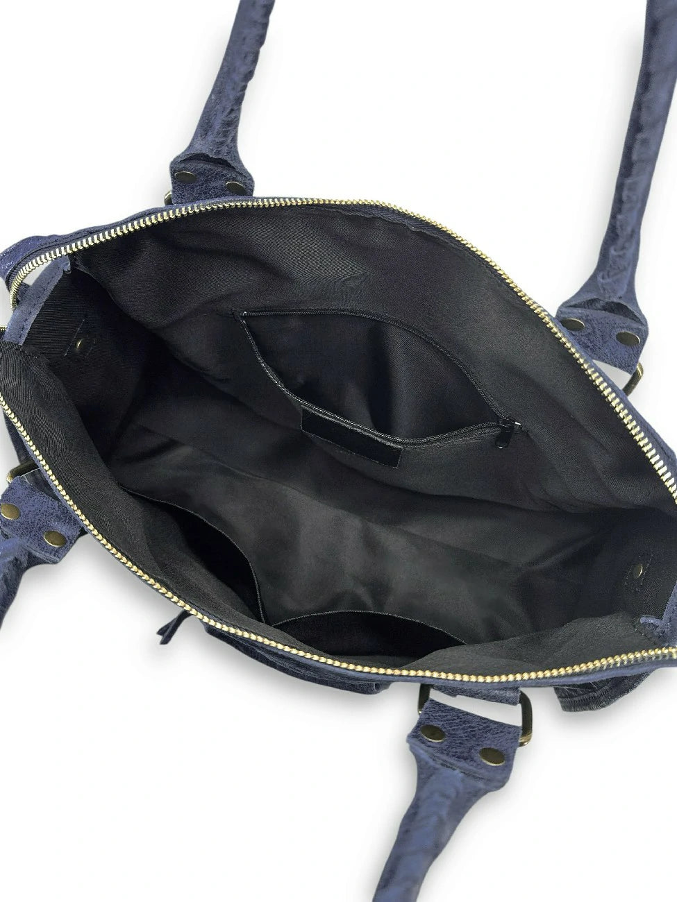 SANDSTORM brushed leather handbag, Navy blue