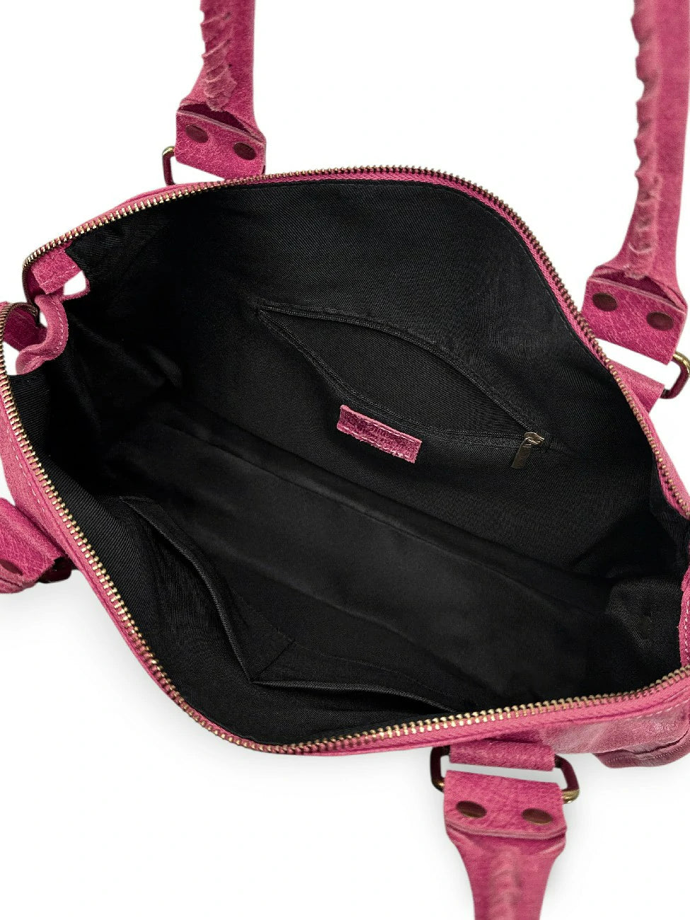 SANDSTORM brushed leather handbag, Fuchsia pink