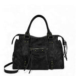 Sac à main en cuir brossé SANDSTORM Noir