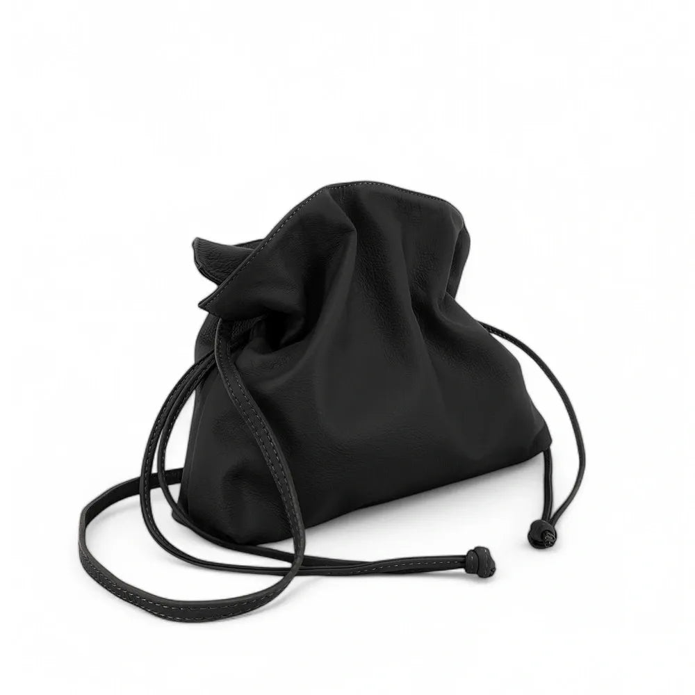 Sac bourse en cuir box calf SISSI Noir