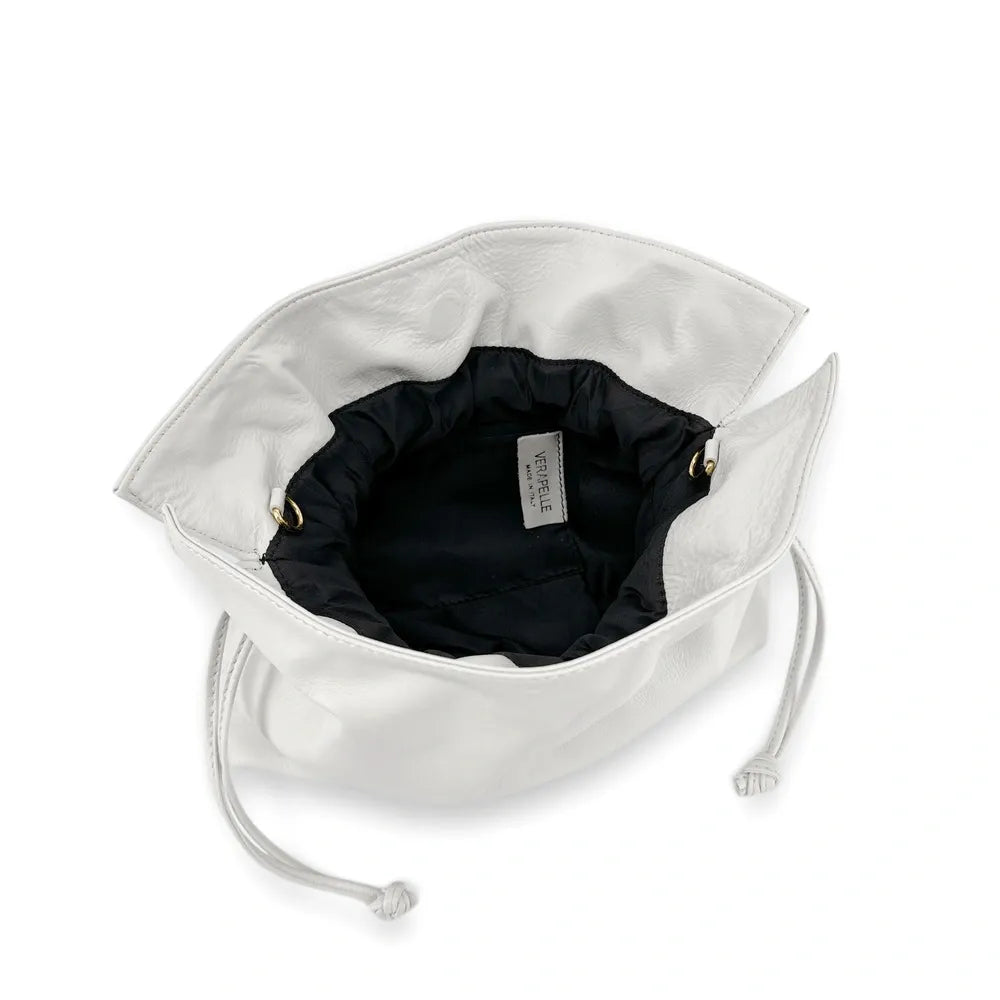 Sac bourse en cuir box calf SISSI Blanc