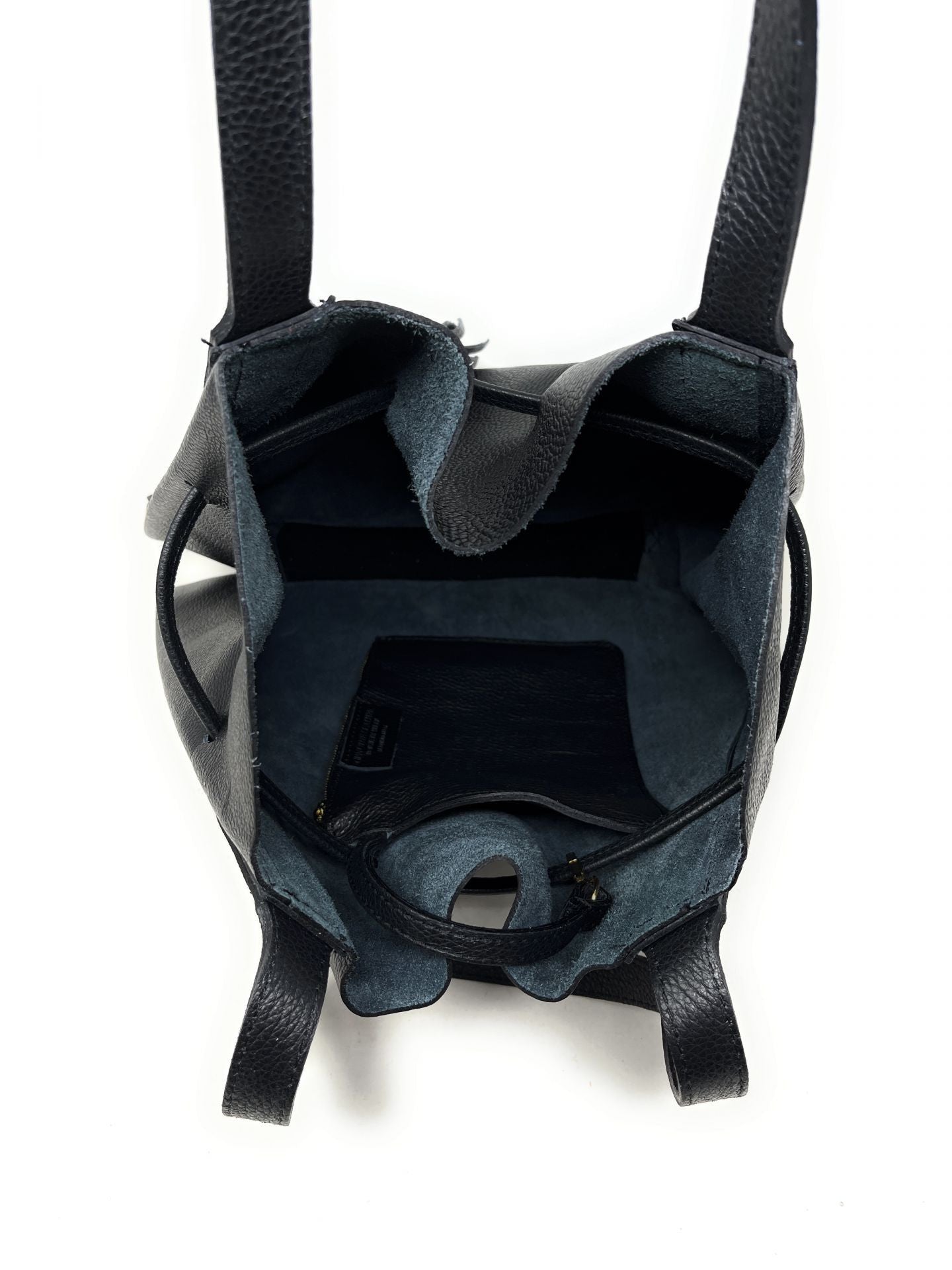 Sac bourse en cuir grainé GISEH Noir