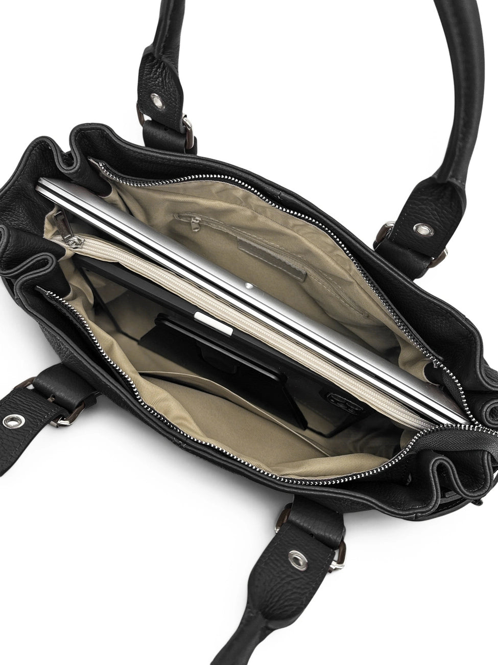 Borsa bowling in pelle martellata NEW PRINCESS XL GOLD Nero
