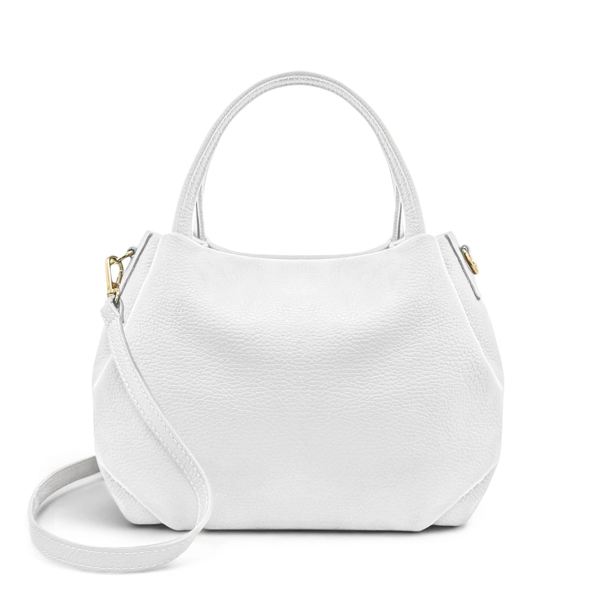 Bolso de mano de piel granulada BUBBLE Blanco