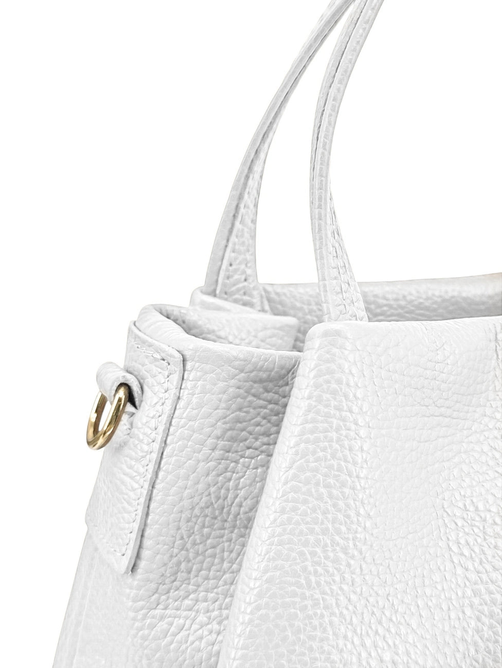 Bolso de mano de piel granulada BUBBLE Blanco
