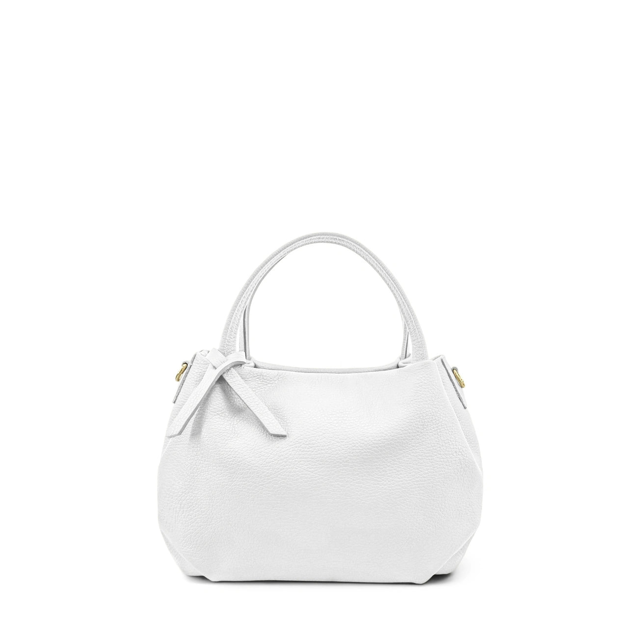 Bolsa main en cuero grano BUBBLE Blanco