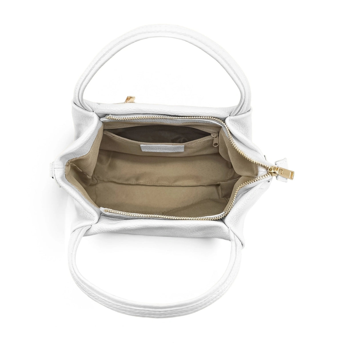 Bolso de mano de piel granulada BUBBLE Blanco