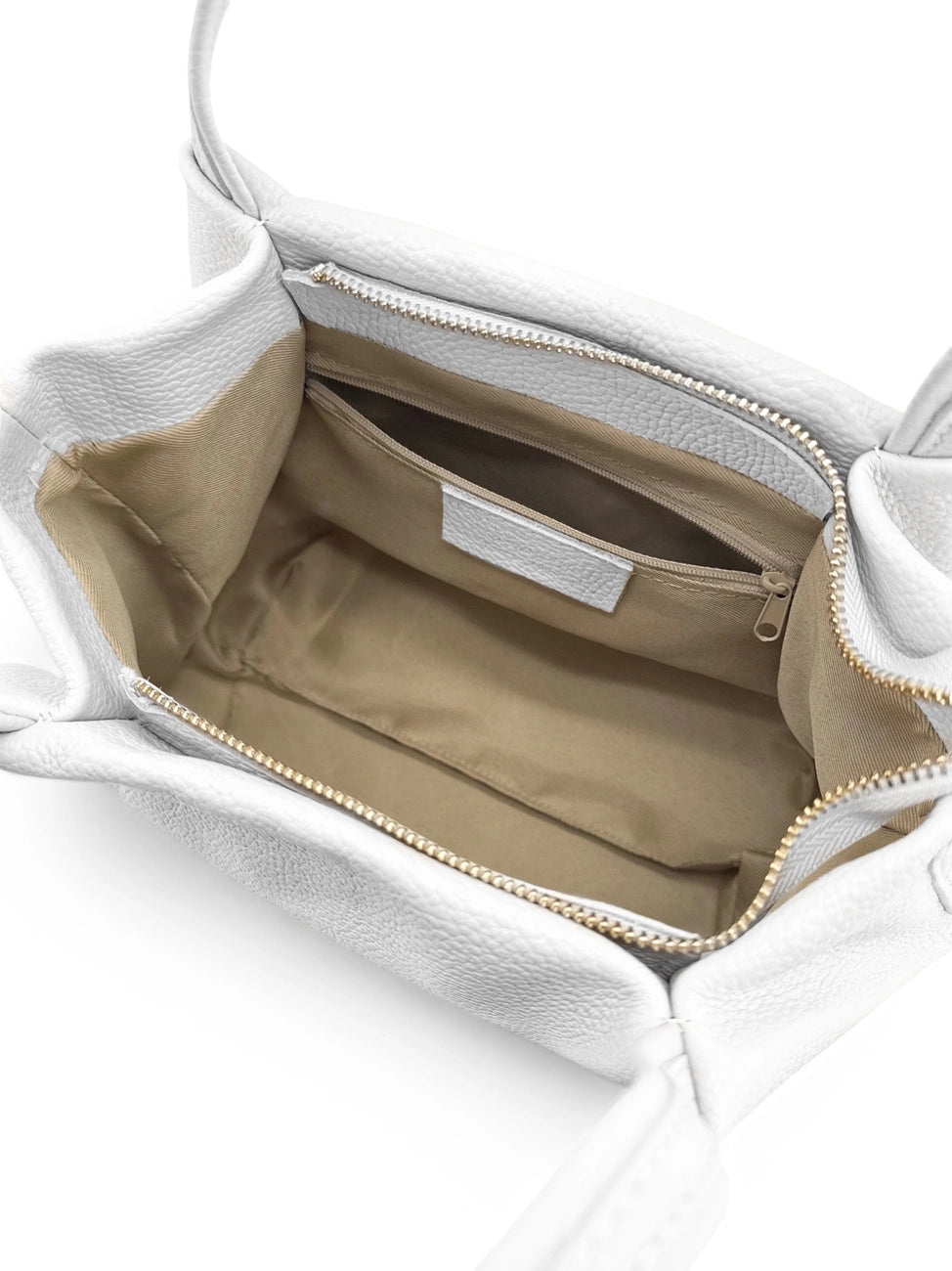Bolso de mano de piel granulada BUBBLE Blanco