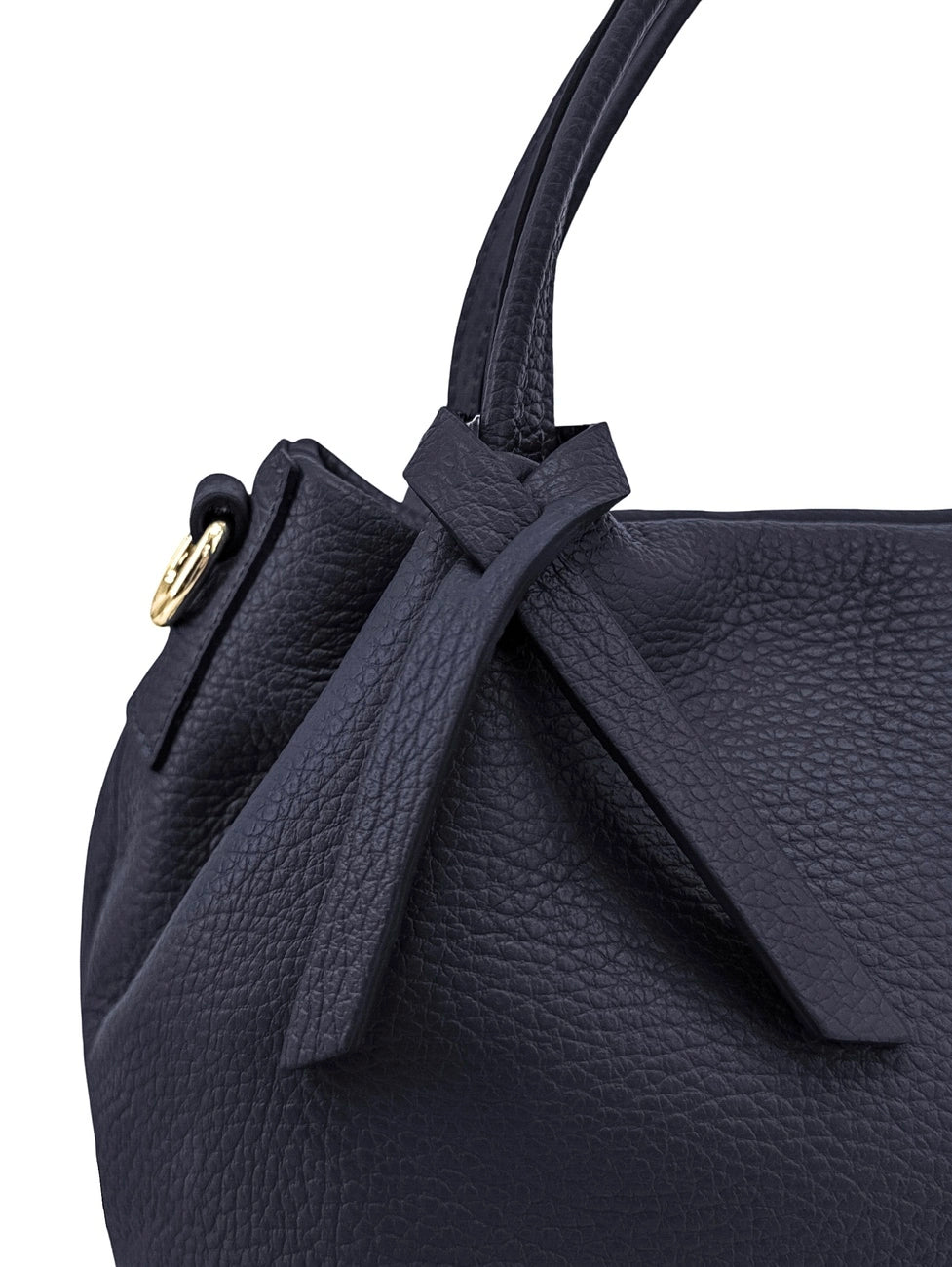 Bolso de mano de piel granulada BUBBLE Azul marino