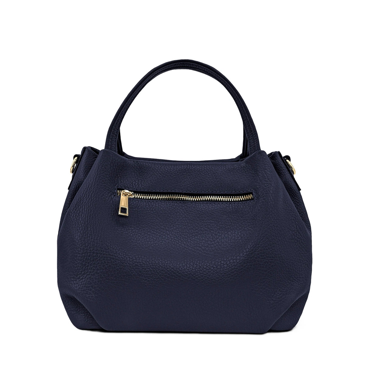 Bolso de mano de piel granulada BUBBLE Azul marino