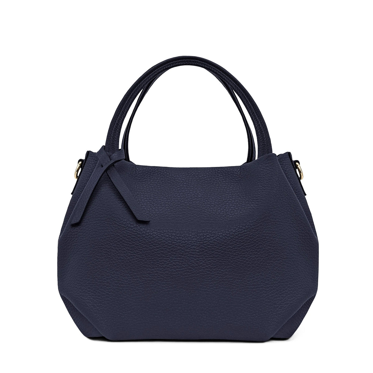 Bolso de mano de piel granulada BUBBLE Azul marino