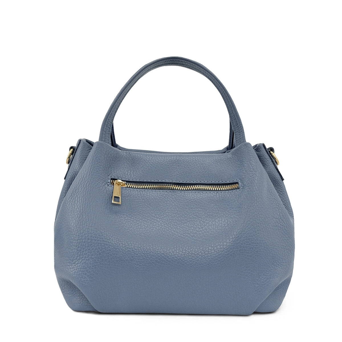 Handtasche aus genarbtem Leder BUBBLE Gletscherblau