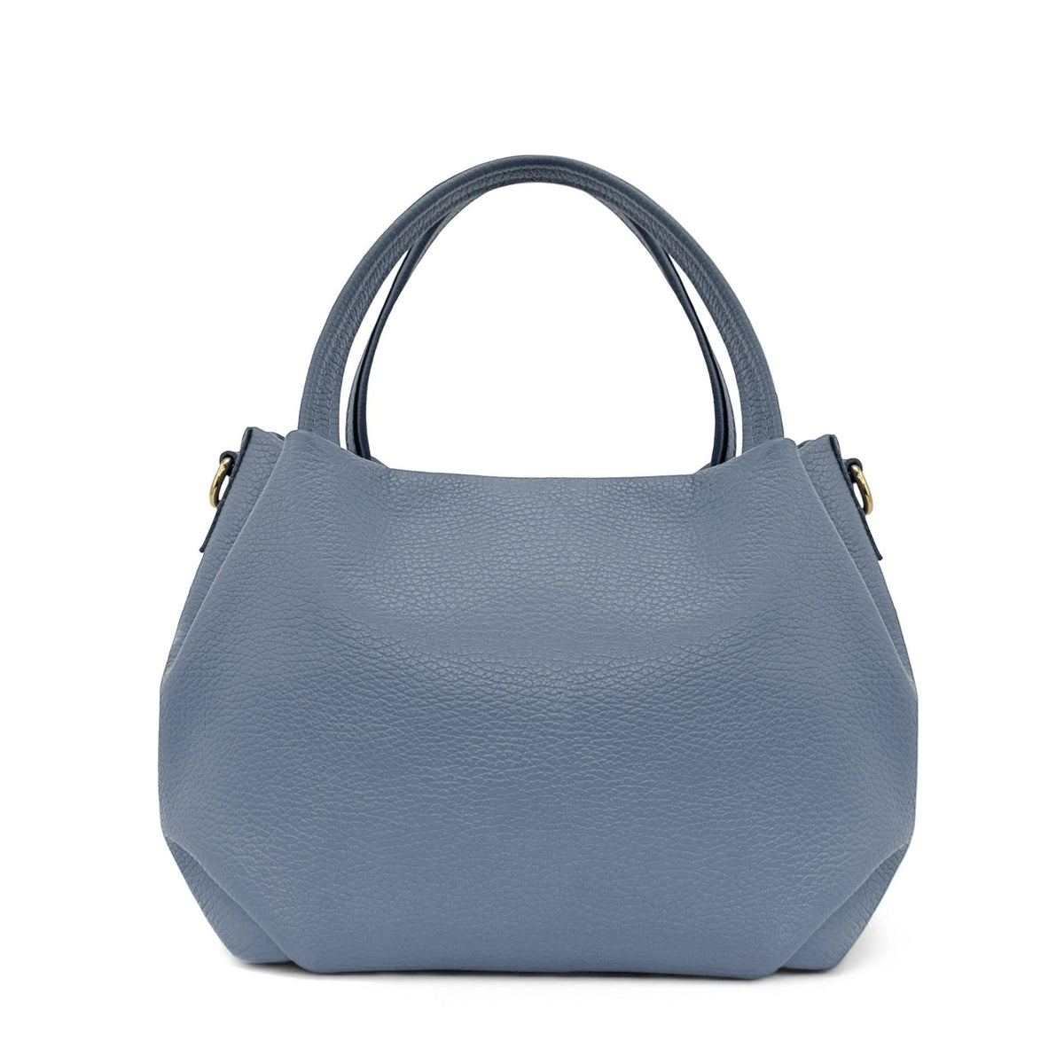 Handtasche aus genarbtem Leder BUBBLE Gletscherblau