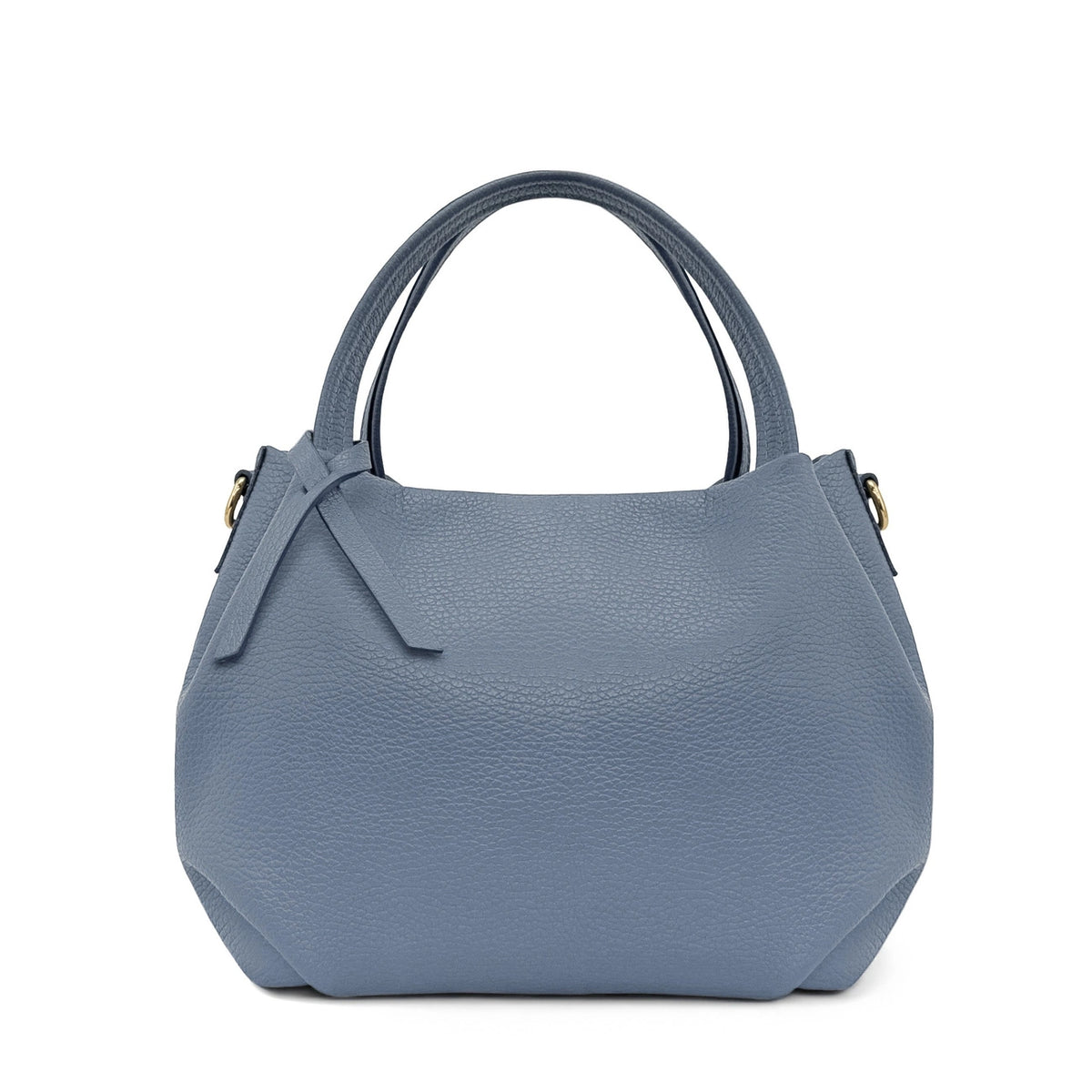 Handtasche aus genarbtem Leder BUBBLE Gletscherblau