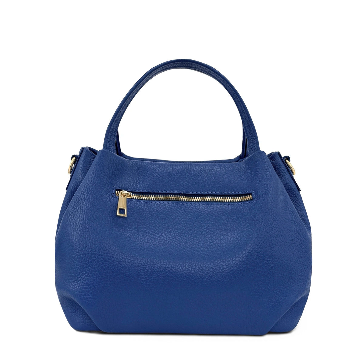 Handtasche aus genarbtem Leder BUBBLE Königsblau