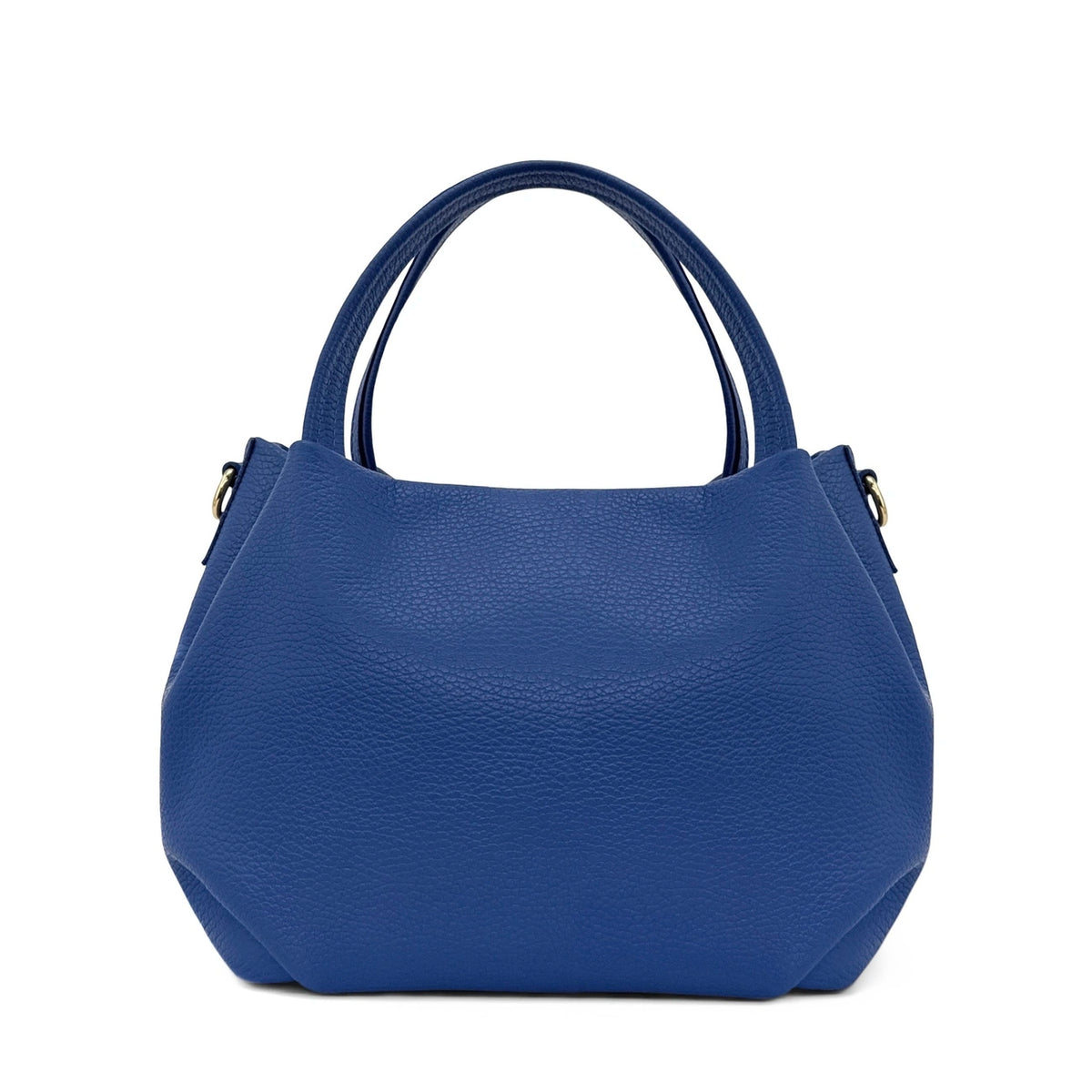 Handtasche aus genarbtem Leder BUBBLE Königsblau