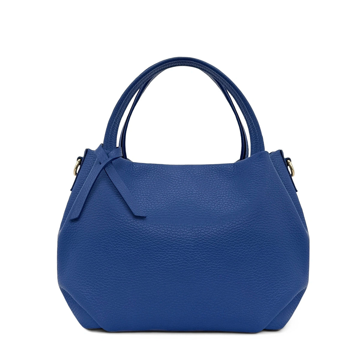 Handtasche aus genarbtem Leder BUBBLE Königsblau