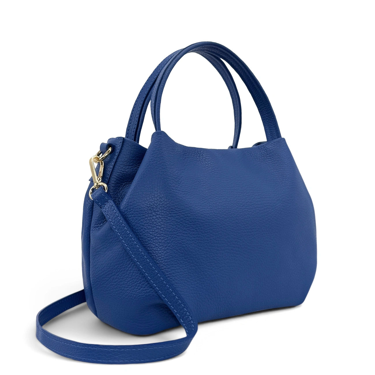 Sac à main en cuir grainé BUBBLE Bleu roi