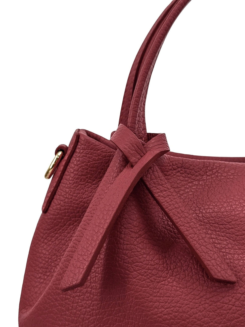 Borsa a mano in pelle martellata BUBBLE – Bordeaux