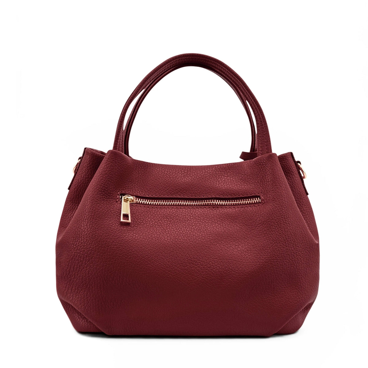 Borsa a mano in pelle martellata BUBBLE – Bordeaux