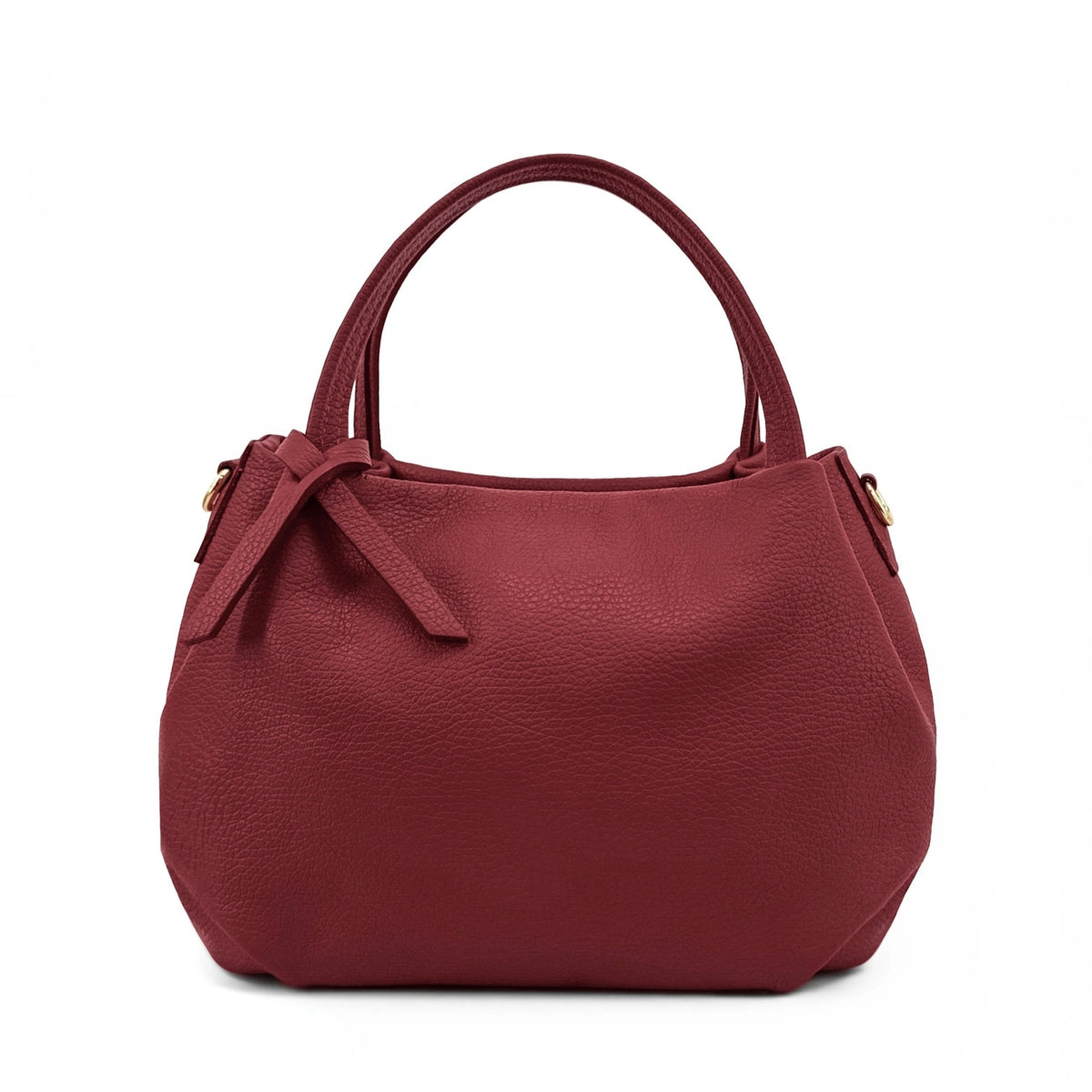 Borsa a mano in pelle martellata BUBBLE – Bordeaux