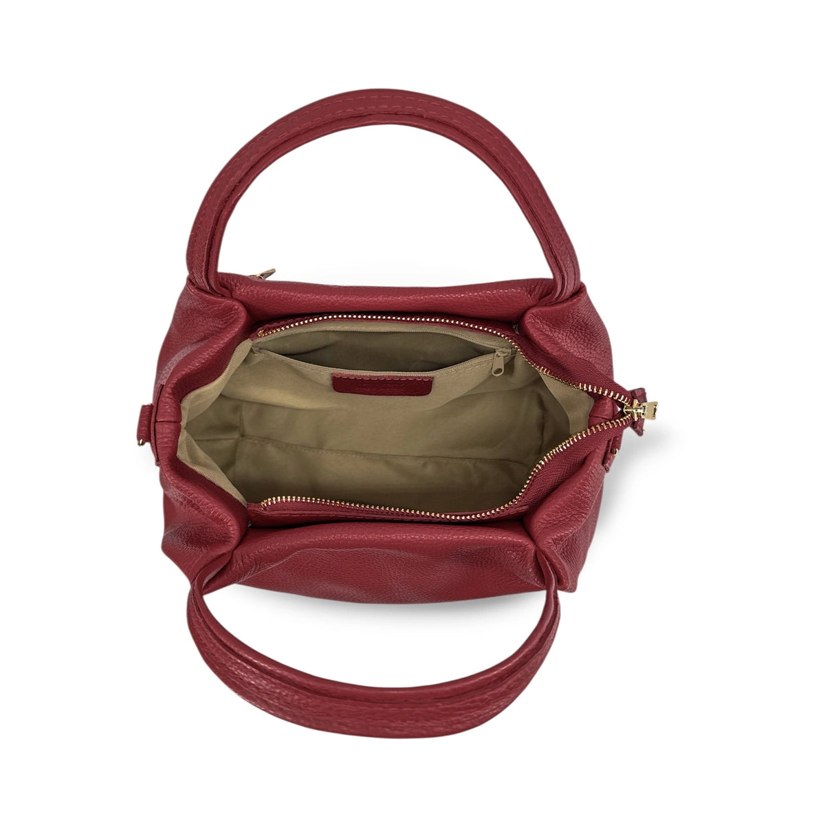 Borsa a mano in pelle martellata BUBBLE – Bordeaux