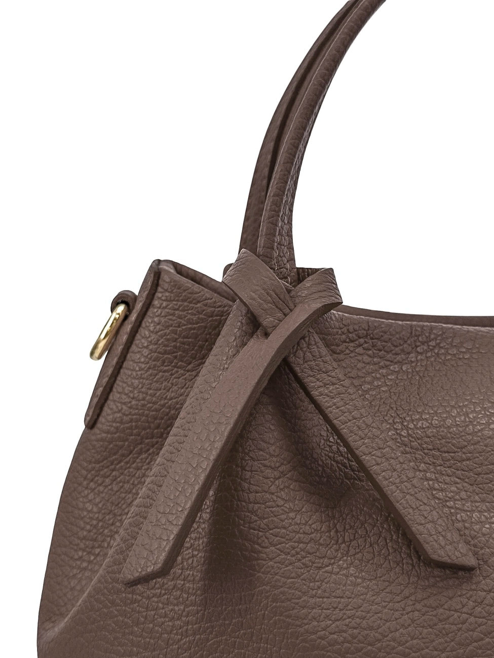 Handtasche aus genarbtem Leder BUBBLE Mokkabraun