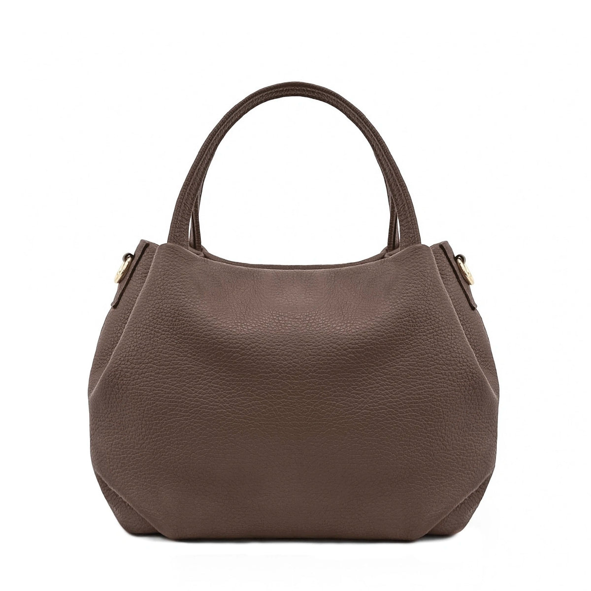 Handtasche aus genarbtem Leder BUBBLE Mokkabraun
