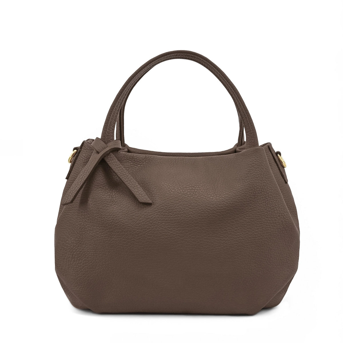 Handtasche aus genarbtem Leder BUBBLE Mokkabraun