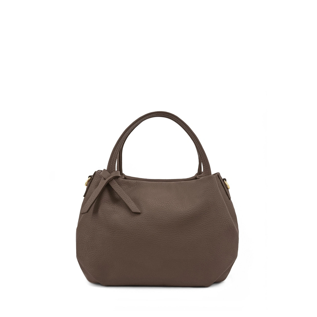 Borsa a mano in pelle martellata BUBBLE – Marrone moka
