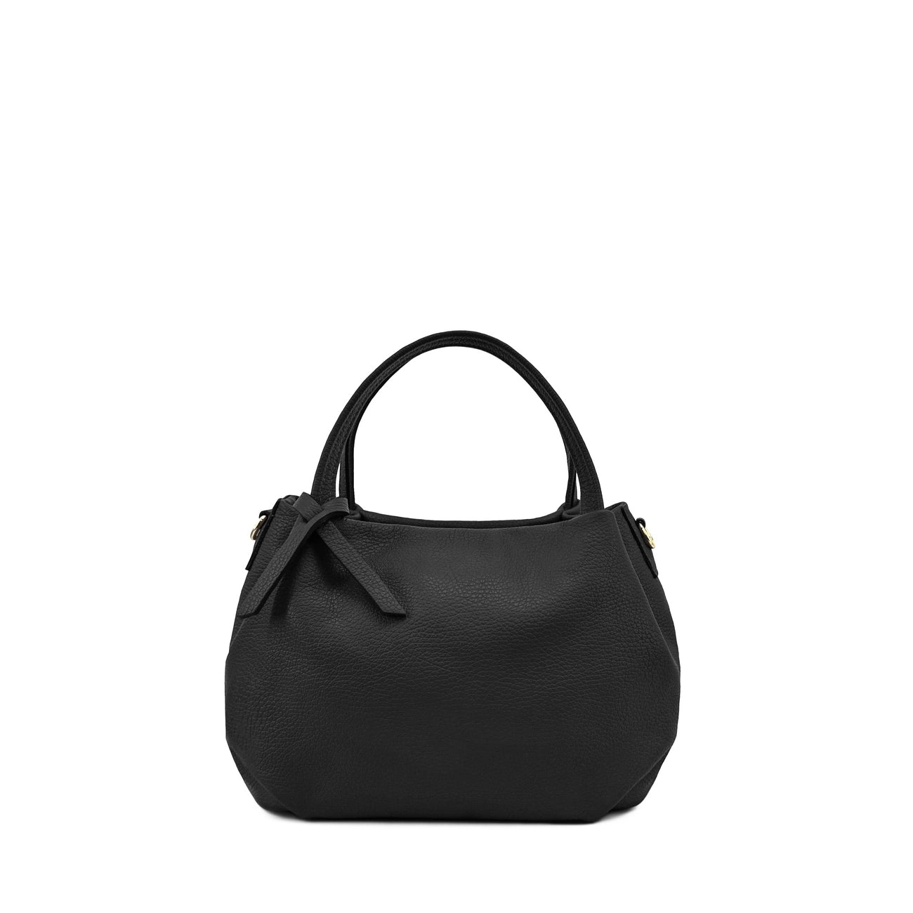 Borsa main in pelle a grana BUBBLE Noir