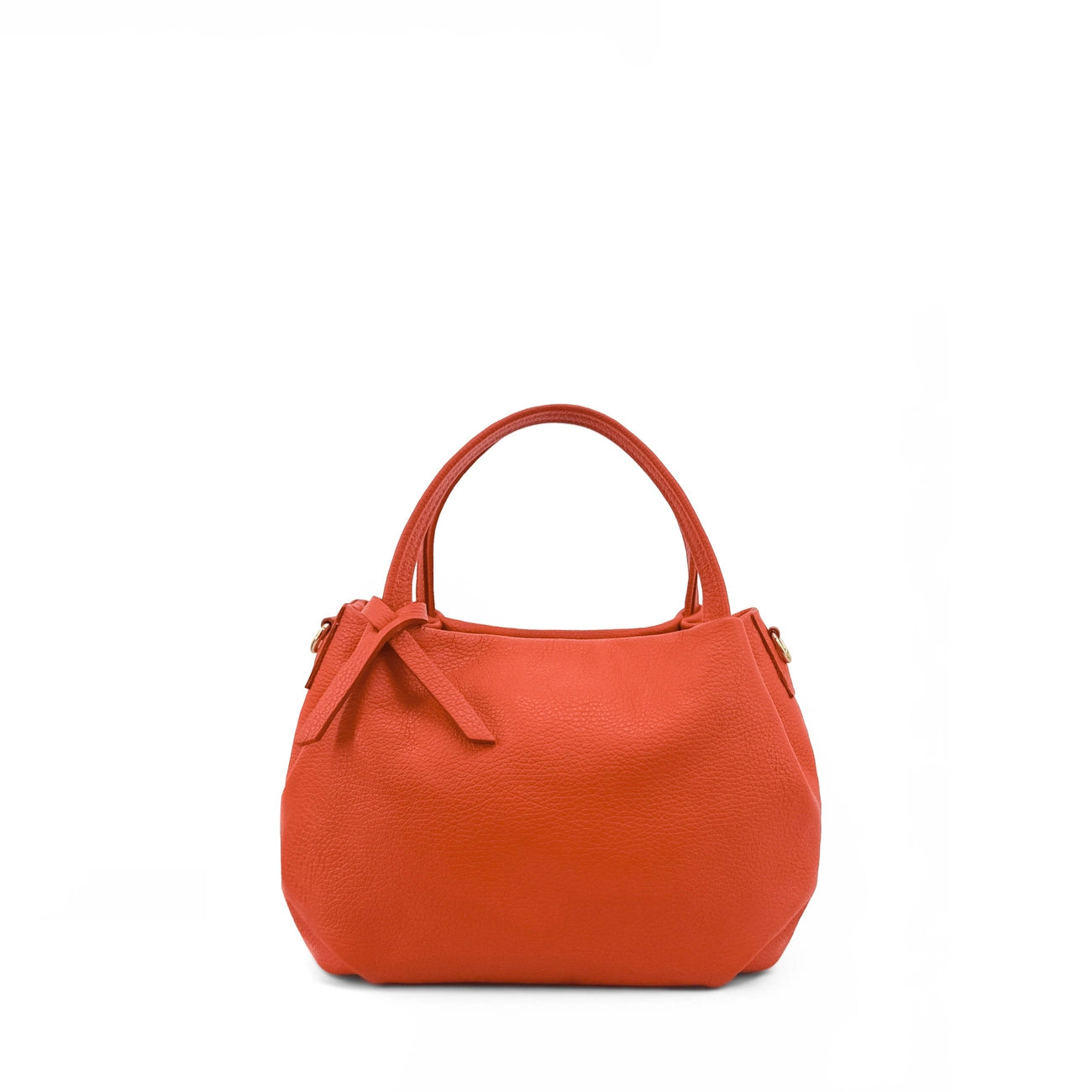 Borsa main in pelle a grana BUBBLE Arancia