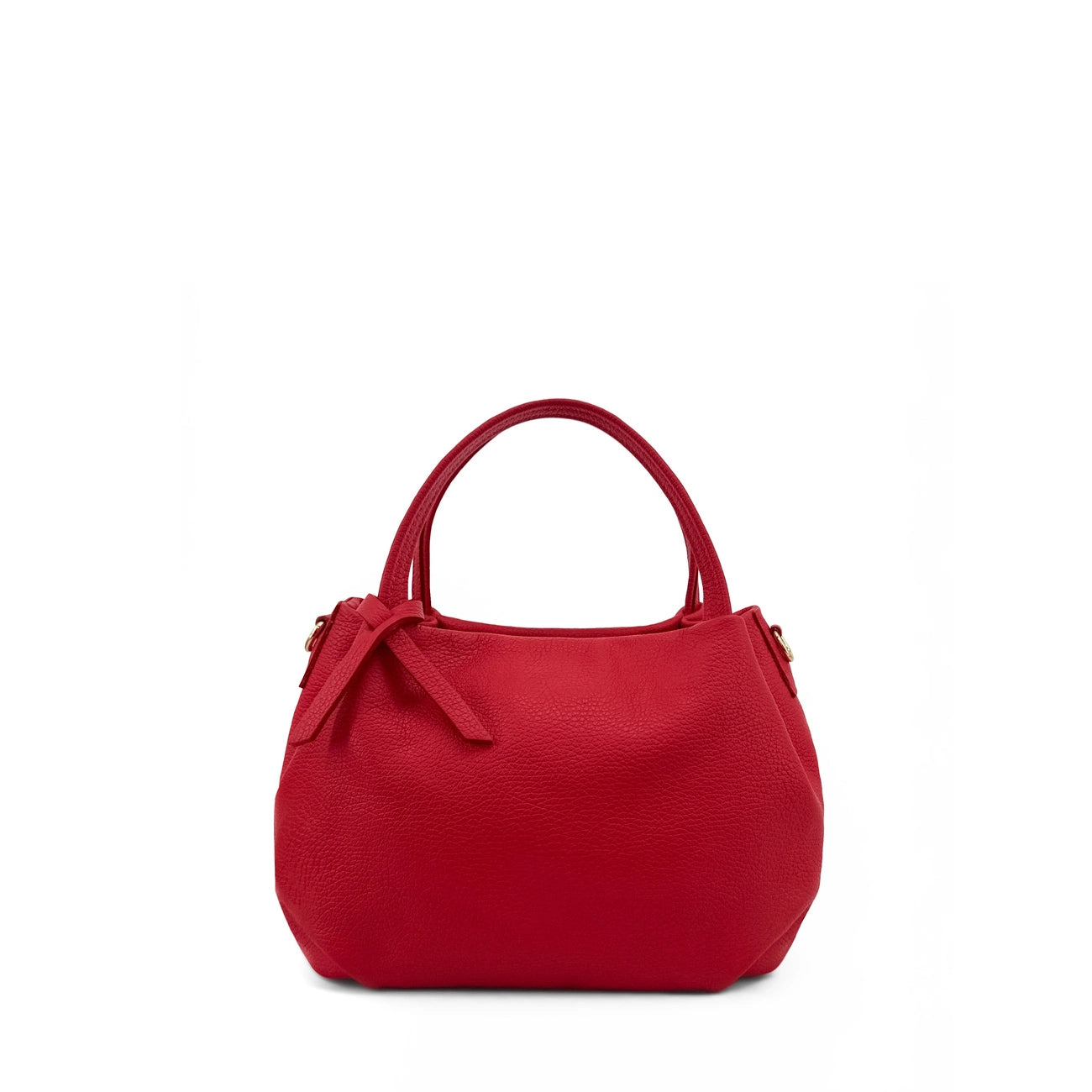 Borsa main in pelle a grana BUBBLE Garance rossa