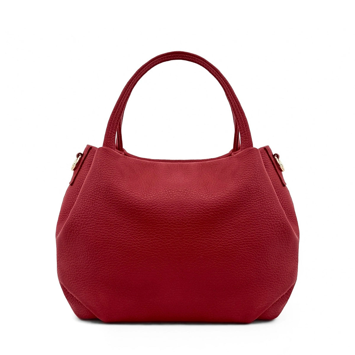 Handtasche aus genarbtem Leder BUBBLE Dunkelrot