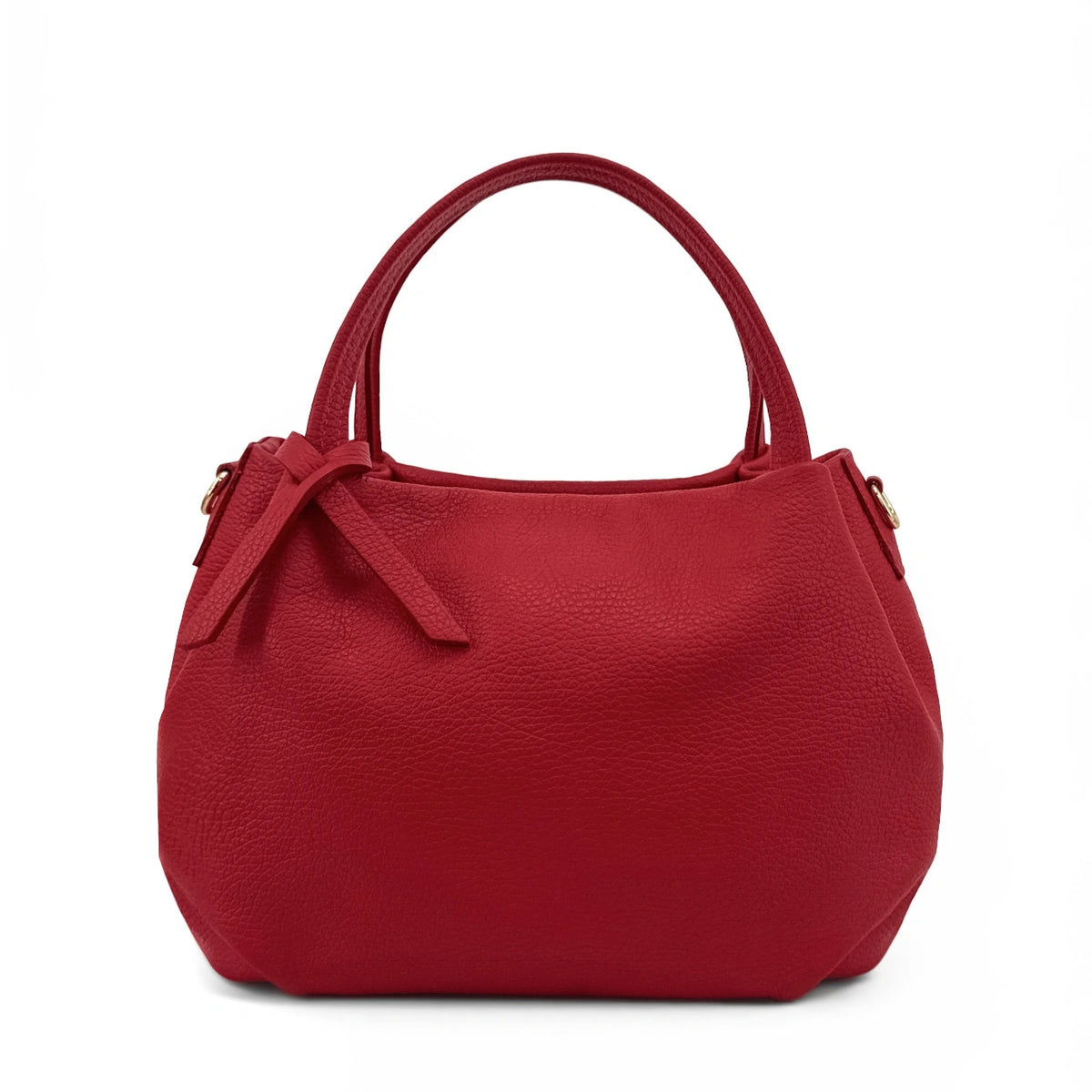 Handtasche aus genarbtem Leder BUBBLE Dunkelrot