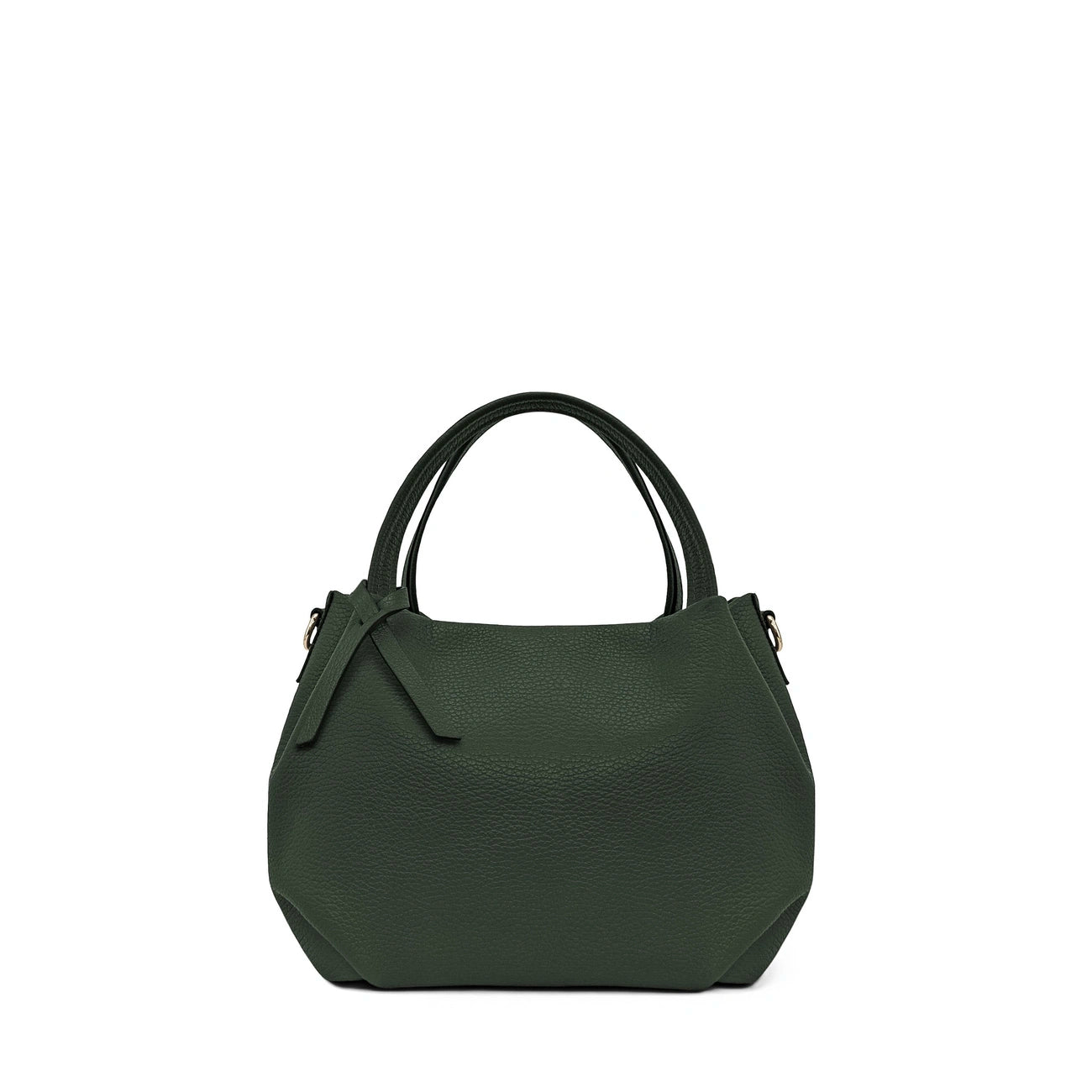 Borsa a mano in pelle martellata BUBBLE – Verde bosco