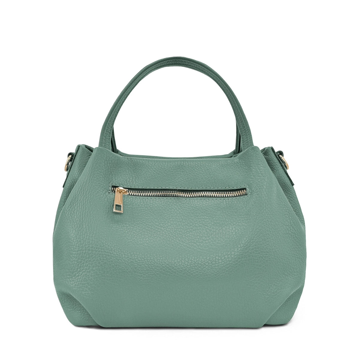 Borsa a mano in pelle martellata BUBBLE verde pastello