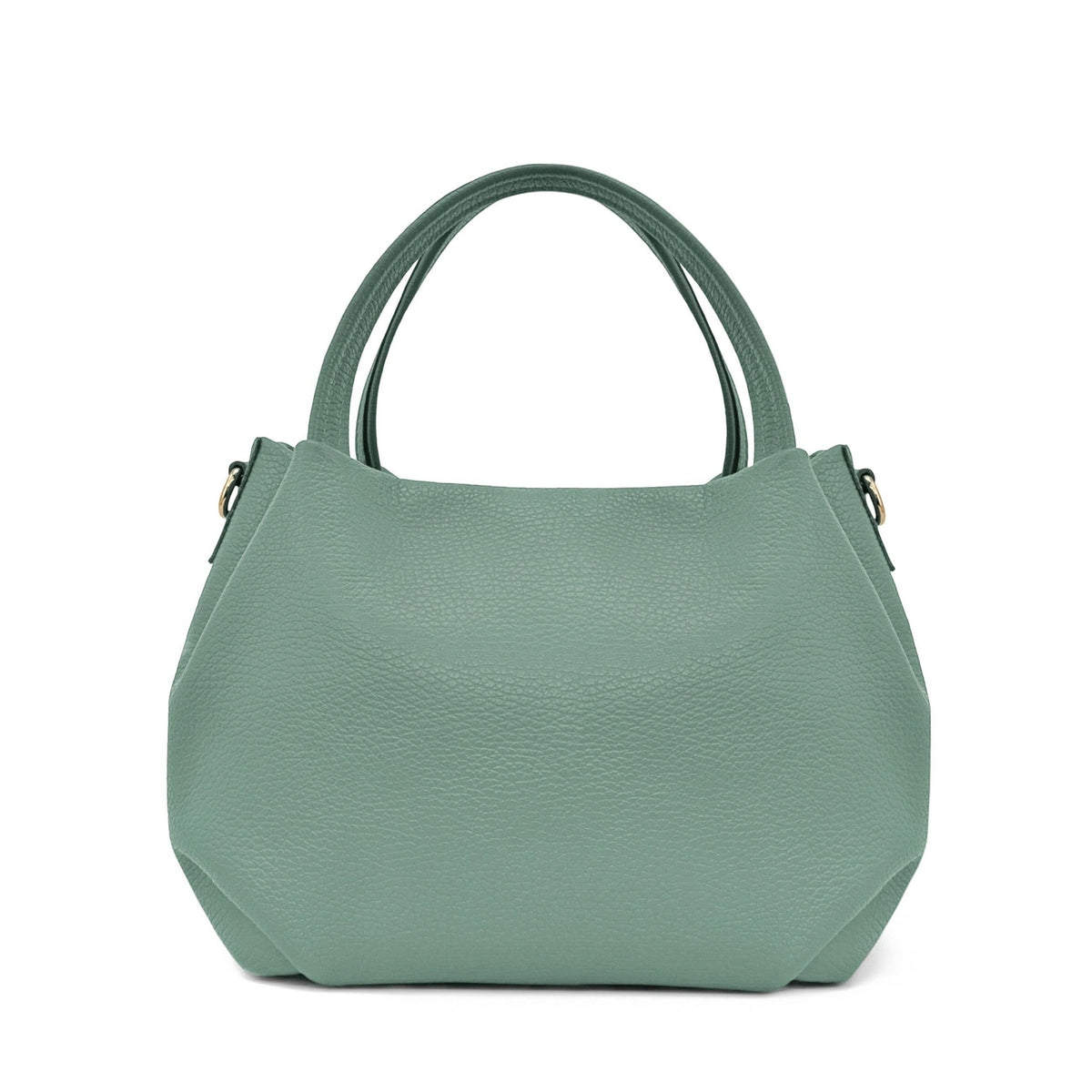Borsa a mano in pelle martellata BUBBLE verde pastello
