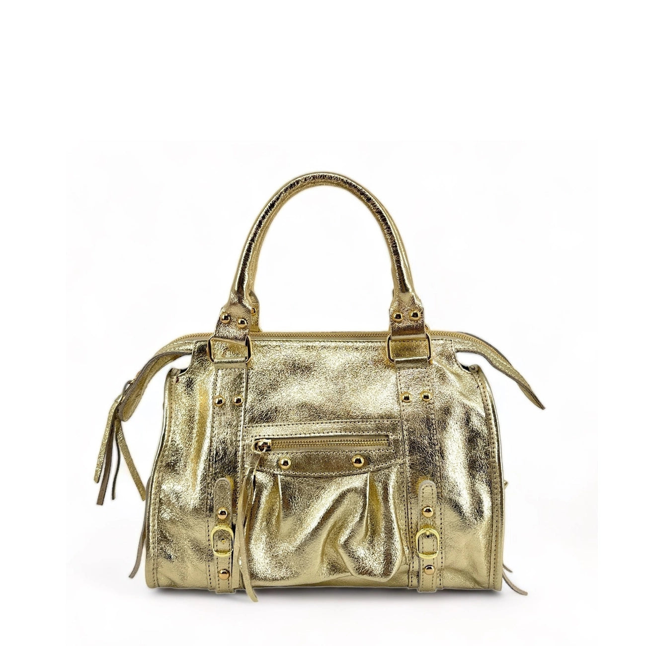 Borsa main pelle irise SANDSTORM GOLD (Piccolo modello) oro pallido