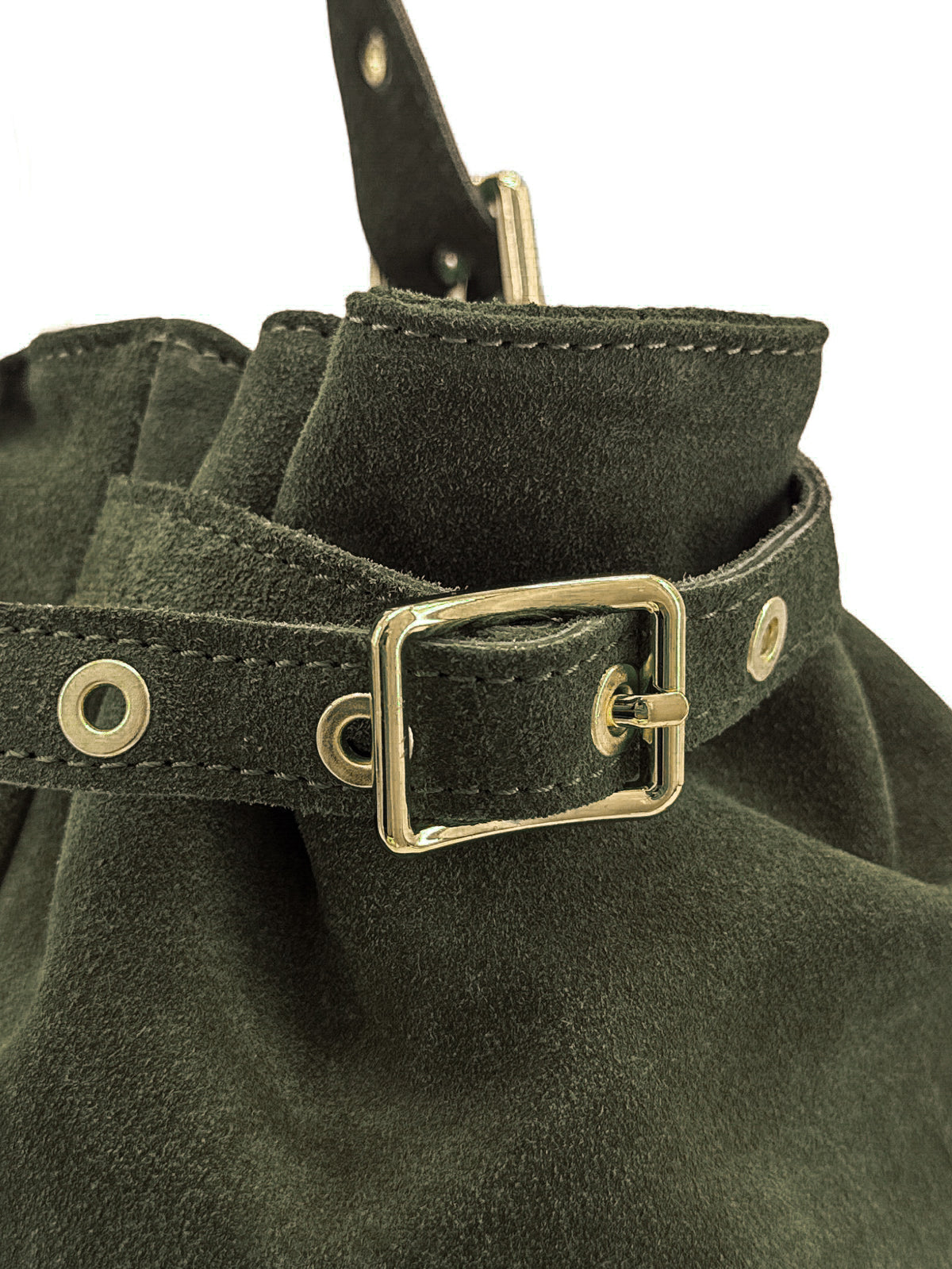 Bowlingtasche aus Wildleder NEW PRINCESS SUEDE XL Khakigrün