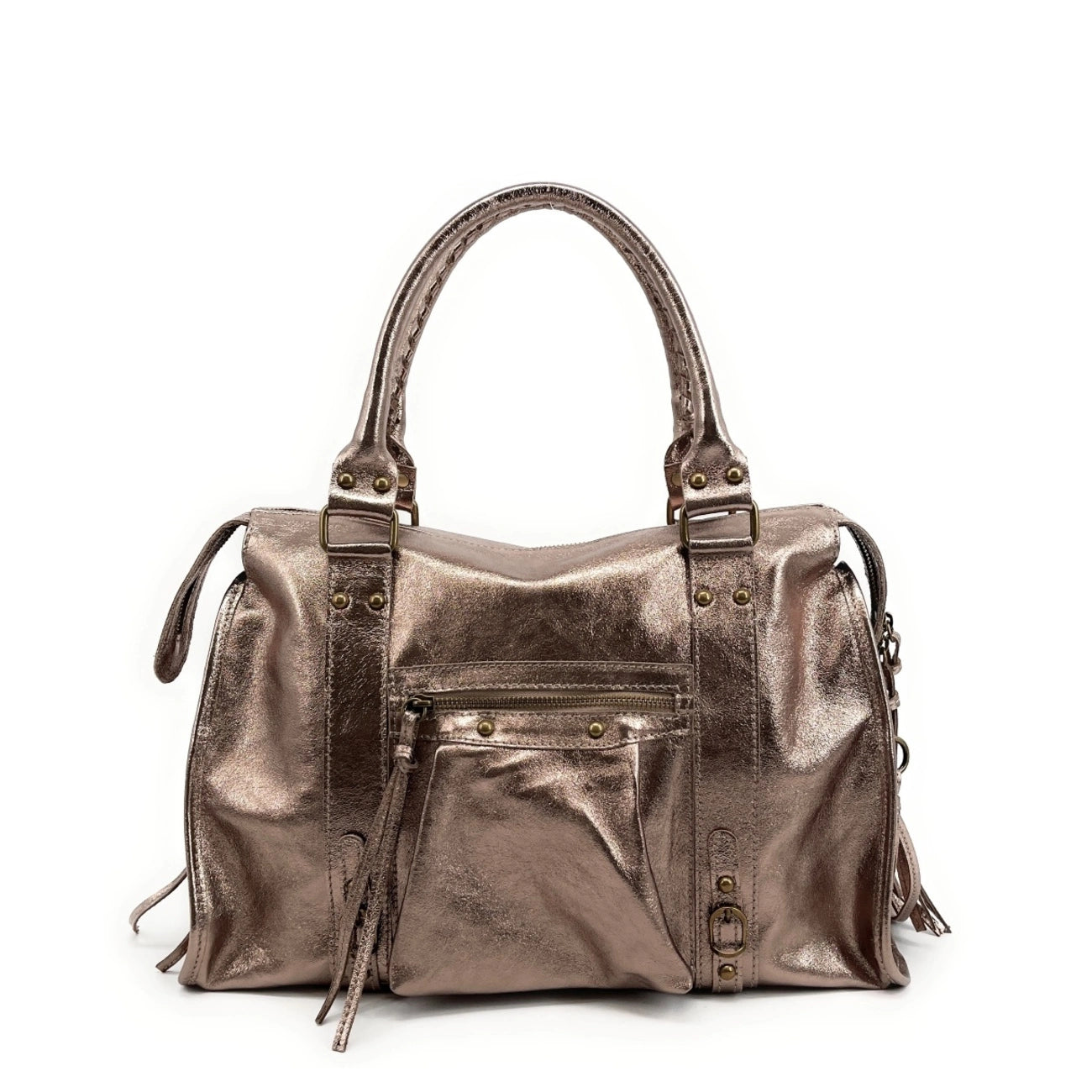 Bolso de piel tornasolada SANDSTORM Champagne