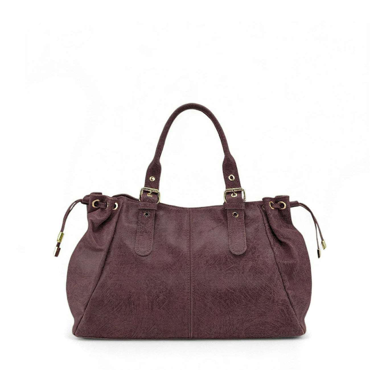 Sac bowling en cuir brossé PRINCESSE BROSSEE XL Rouge Bordeaux