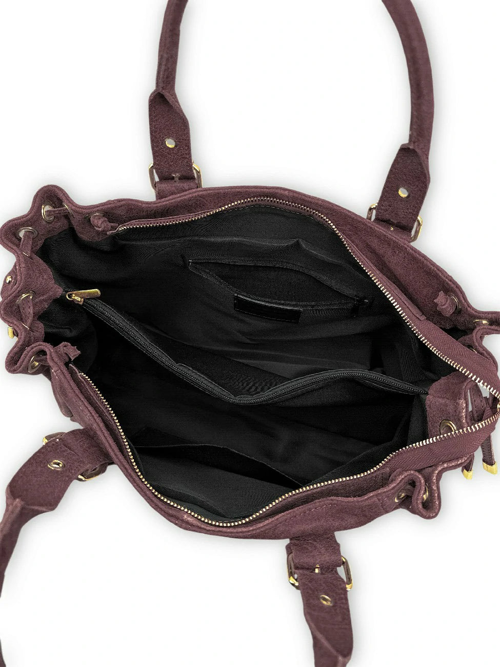 Bowlingtasche aus gebürstetem Leder PRINCESSE BROSSEE XL Bordeaux