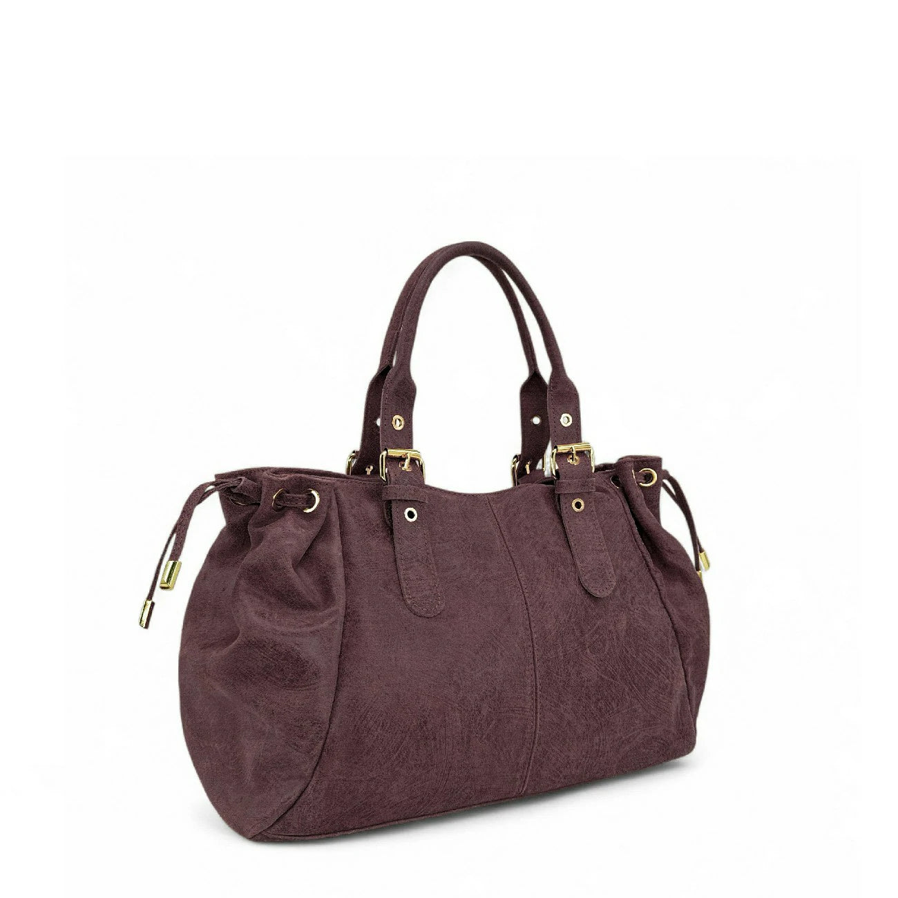 Sac bowling en cuir brossé PRINCESSE BROSSEE XL Rouge Bordeaux