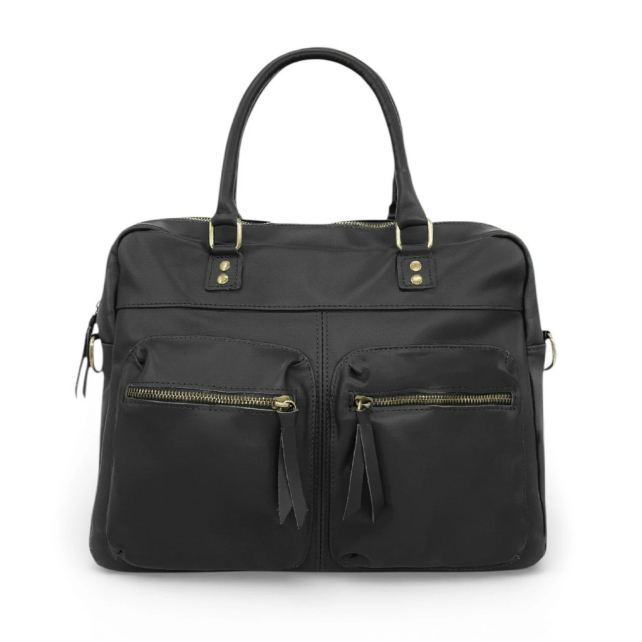 Bag main smooth leather OMB MOSCOU Noir