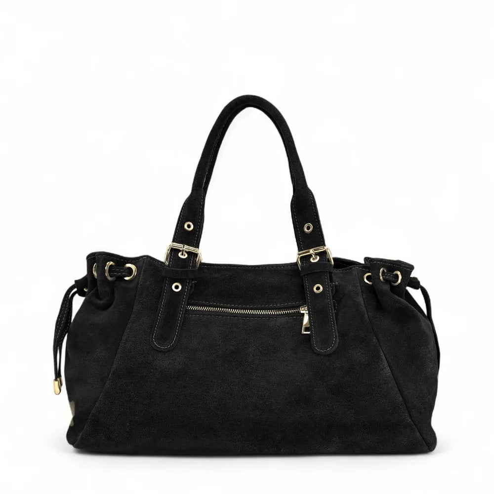 Sac bowling en croûte de cuir PRINCESSE SUEDE XL Noir